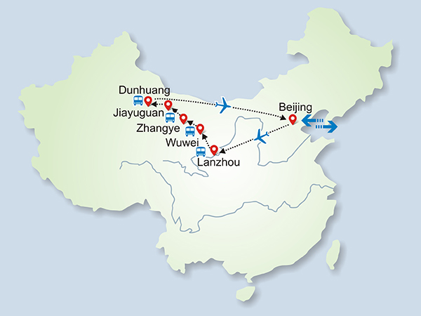 Silk Road Tour with Zhangye Danxia Landform Tour 12 Days