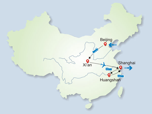 11 Days Group Tour to Beijing-Xi’an-Shanghai-Huangshan