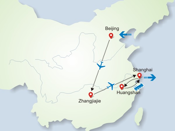 Scenic Tour to Zhangjiajie & Mt. Huangshan 10 Days