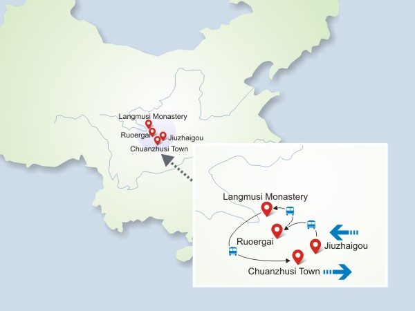 6 Days Amazing Jiuzhaigou to Ruoergai Tour